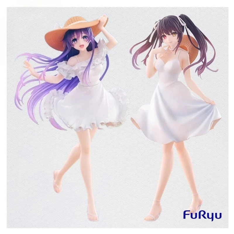 Фото Фигурка FuRyu Date A Live V 21 см Тобиичи Оригами, Токисаки Куруми, Ятогами Тоха в летнем платье (12-й выпуск) – Аниме-игрушки из ПВХ, подарки