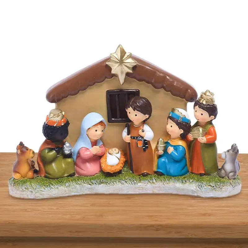 

Nativity Sets For Christmas Indoor Resin Baby Jesus Christmas Decorations Christmas Gifts For Best Friends Neighbors And