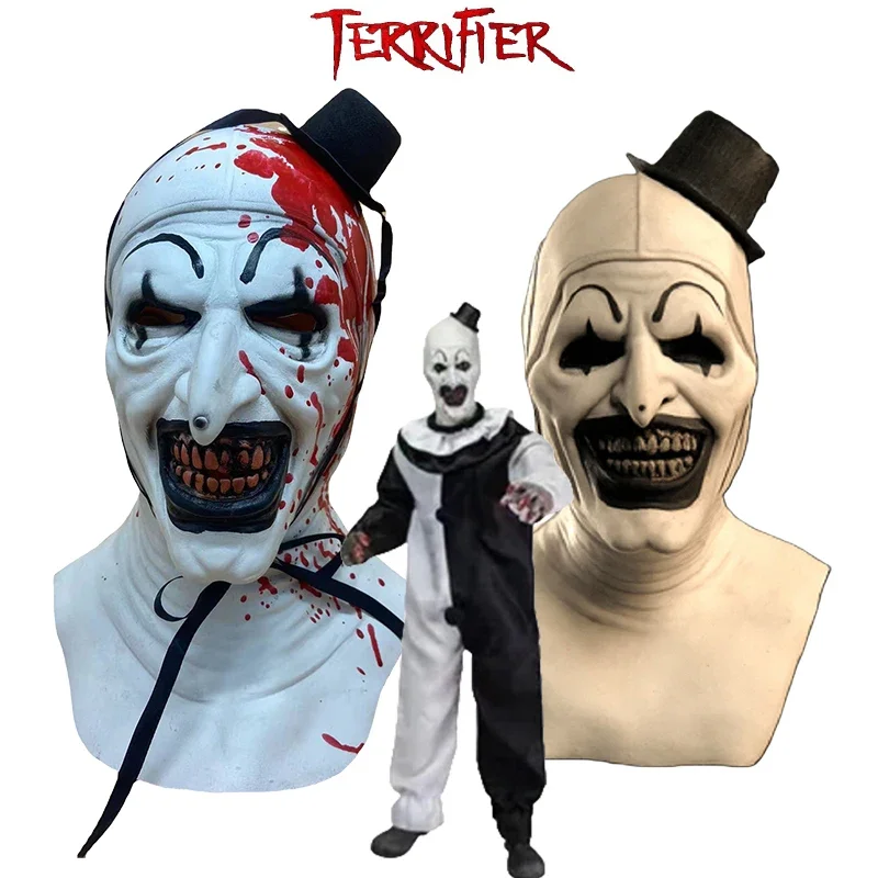 Terrifier 2 Art The Clown Косплей Маска Фильм Маски Хэллоуин Карнавальная Реквизит для