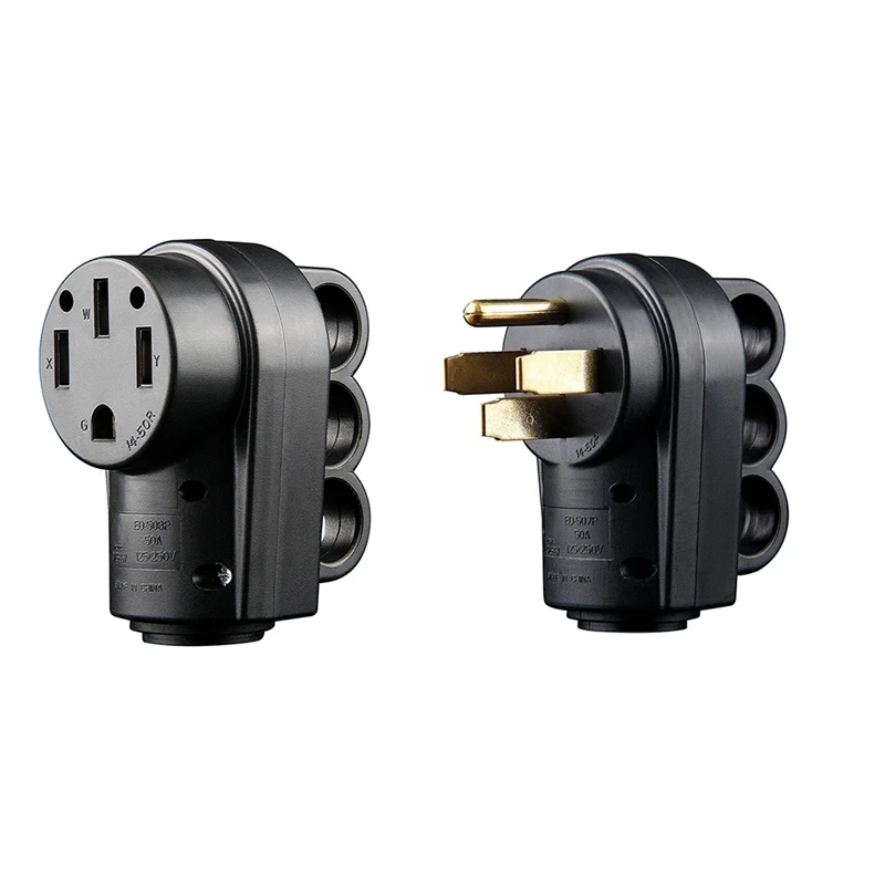 

Запасной разъем для RV, штепсельная вилка 50AMP 14-50R 125 В/250 В, для тяжелых условий эксплуатации, для дорожного прицепа, аксессуары для автофургон...