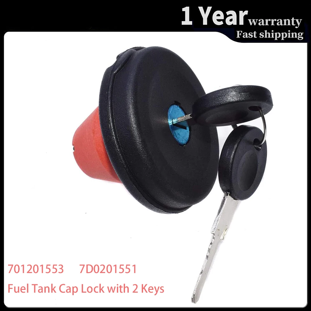 701201553 7D0201551 Fuel Tank Cap Lock with 2 Keys for VW T4 CARAVELLE 1990-2003 SEAT Alhambra Car Accessories