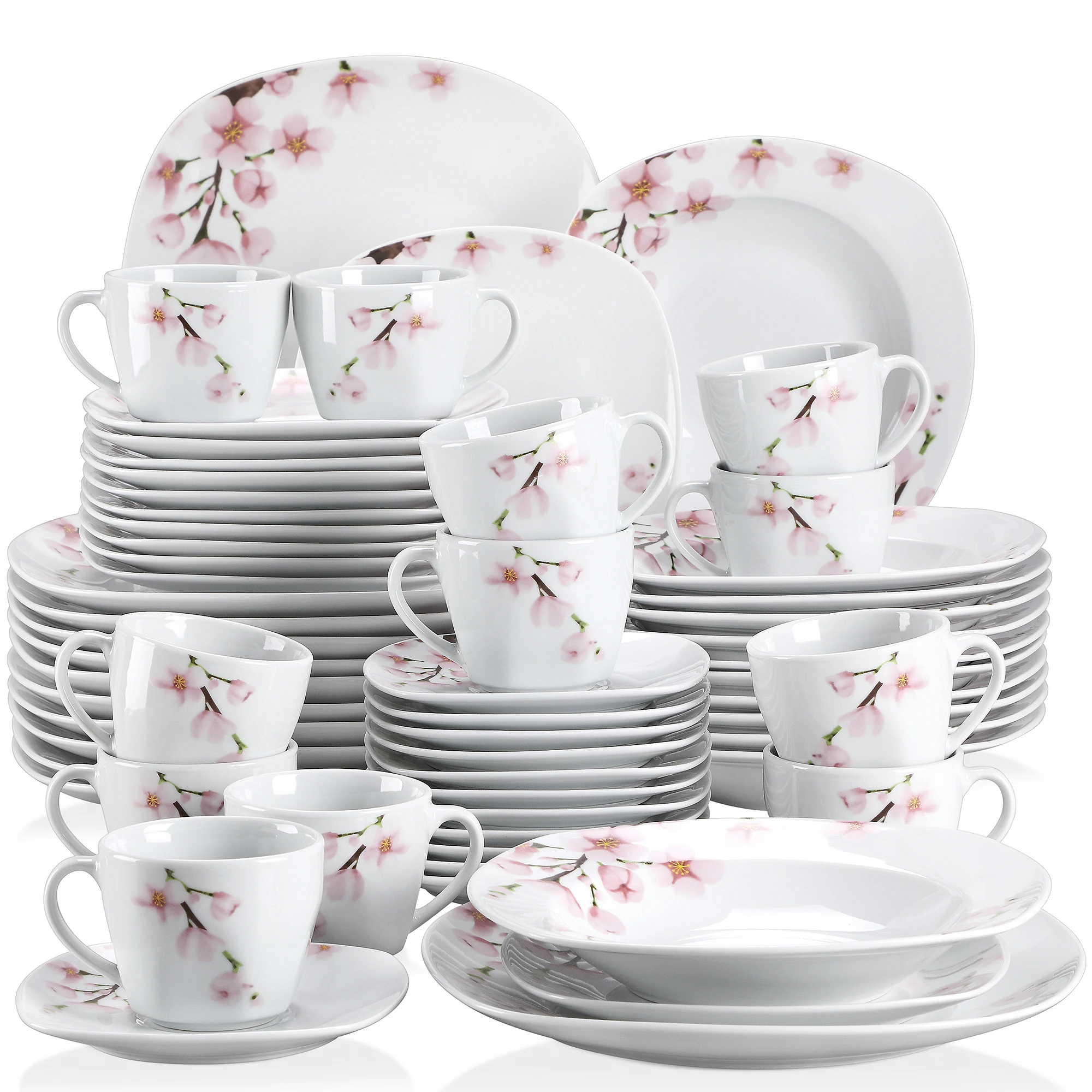 With Dinner Soup Dessert Plate ,cups Saucers For 12 Person