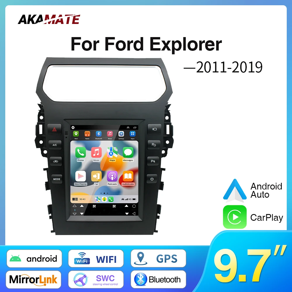 Автомобильный радиоприемник 9 7 дюйма для Ford Explorer 2011-2019 CarPlay Android автомобильный