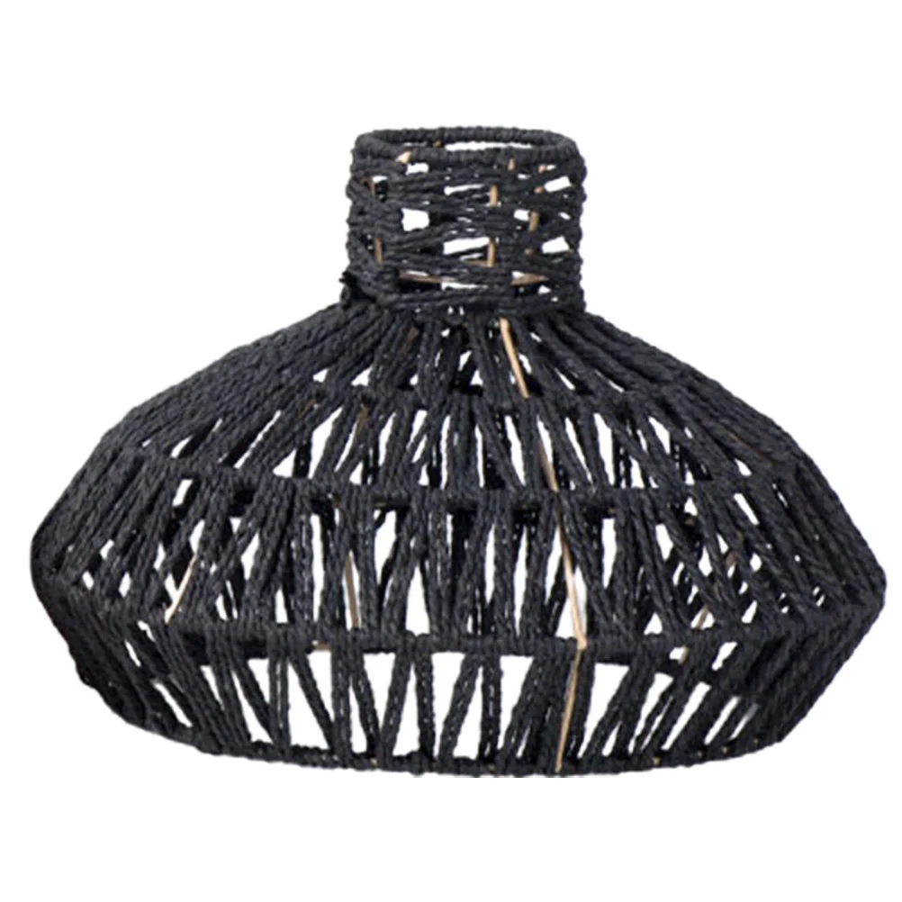 

Rattan Lampshade Pendant Shades Only Woven Vintage Chandelier Hanging Light Cover Unique Paper Rope Kitchen Island Wicker