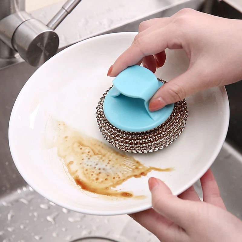 

Strong Magic stainless steel Cleaning Brush Dish Bowl Washing Sponge Kitchen Pot Pan Window cleaner tools Kitchen Clean Brush