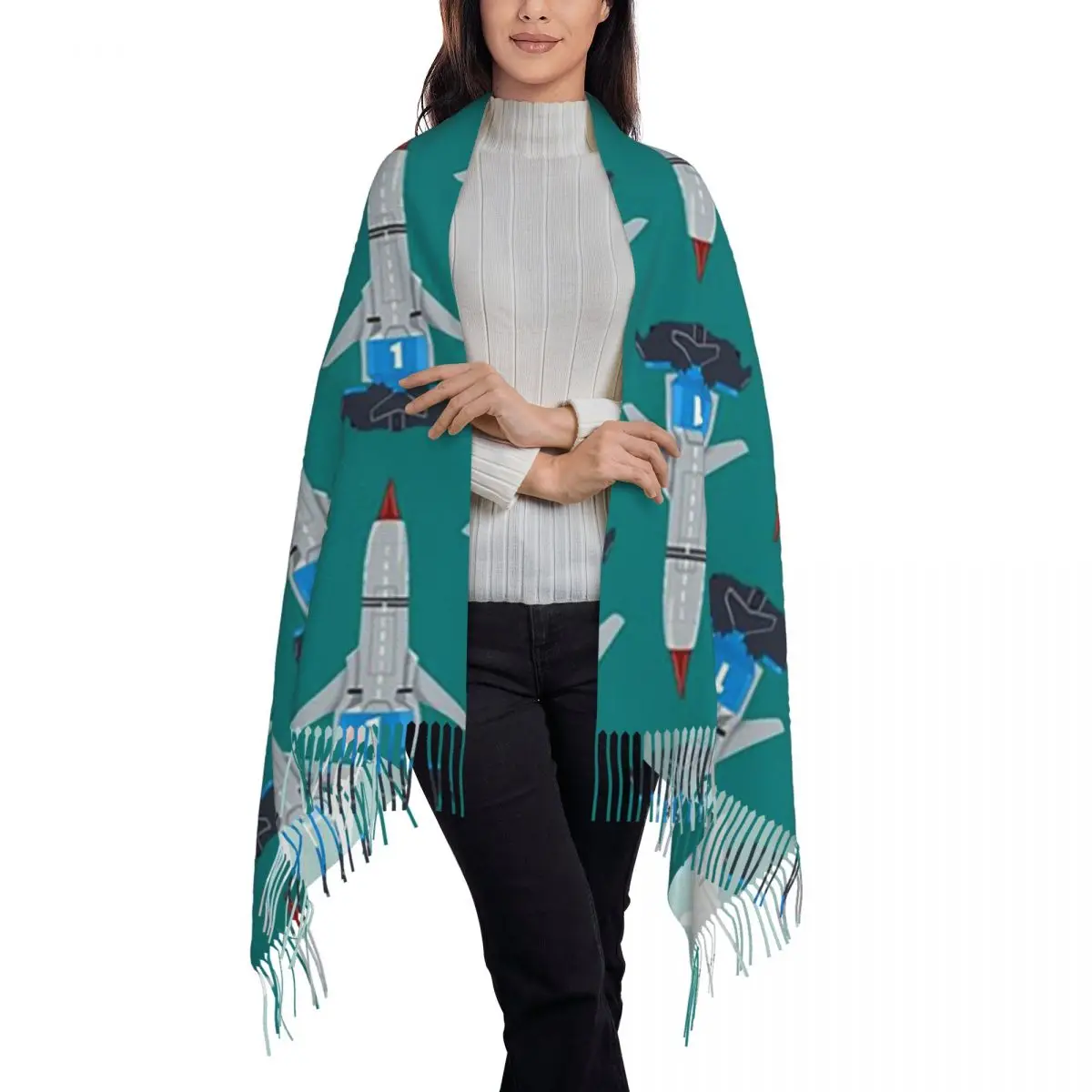 Thunderbird 1 шарф Thunderbirds TV оригинальная серия шарфы с кисточками для женщин шали и