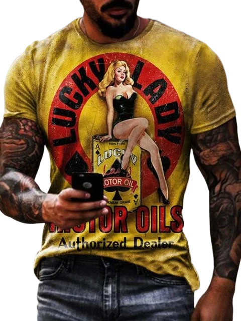 

Specially designed to produce new high-quality men's T-shirts, printed motorcycle design, oversized, large street clothing