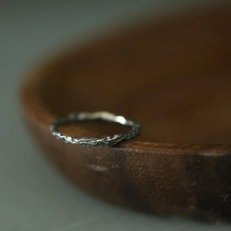 Кольцо простое регулируемое в японском и южнокорейском стиле для мужчин женщин