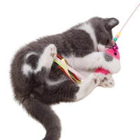 cat toys funny cat stick replacement head soft feather replacement head interactive cat fur toy