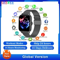 2022 women smart watch men 1 69 inch color screen full touch fitness tracker bluetooth call watches smart clock for android ios