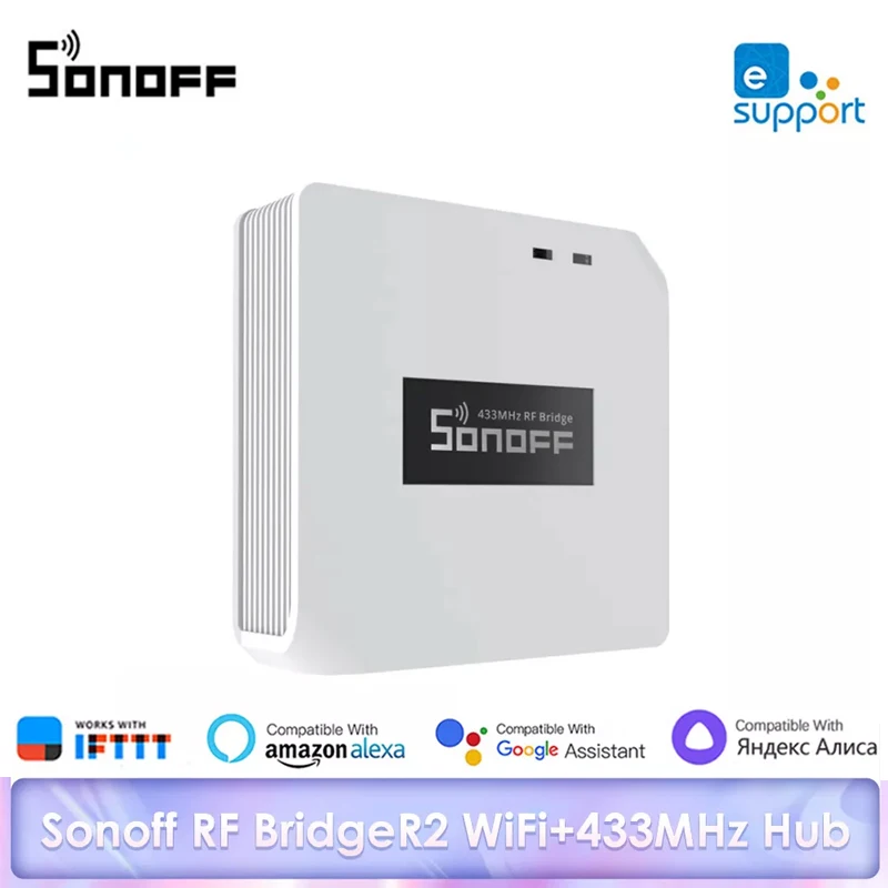 

Sonoff RF BridgeR2 WiFi 433 МГц концентратор умный дом дистанционное управление центр Голосовое управление работает с Alexa Alice Google Home Ewelink APP