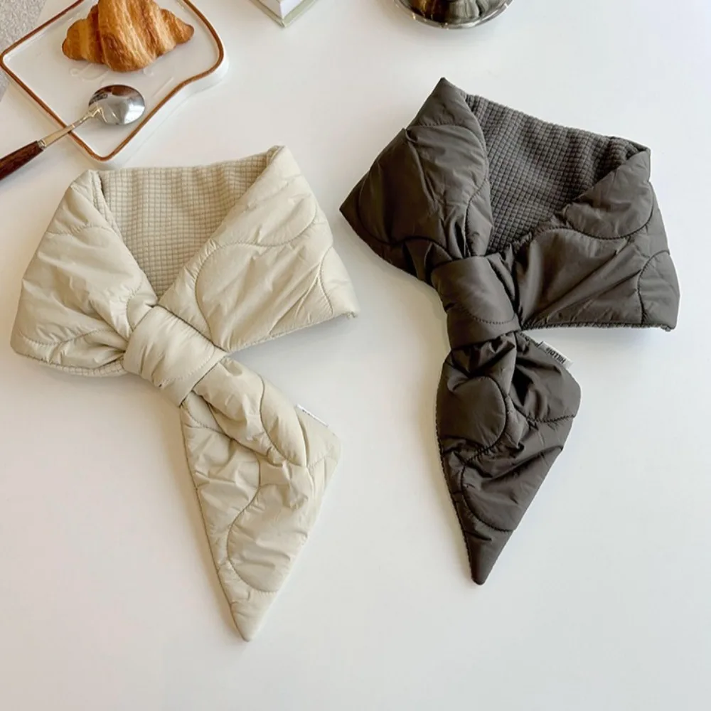 Простой сохраняющий тепло шарф с перекрестными перьями в корейском стиле