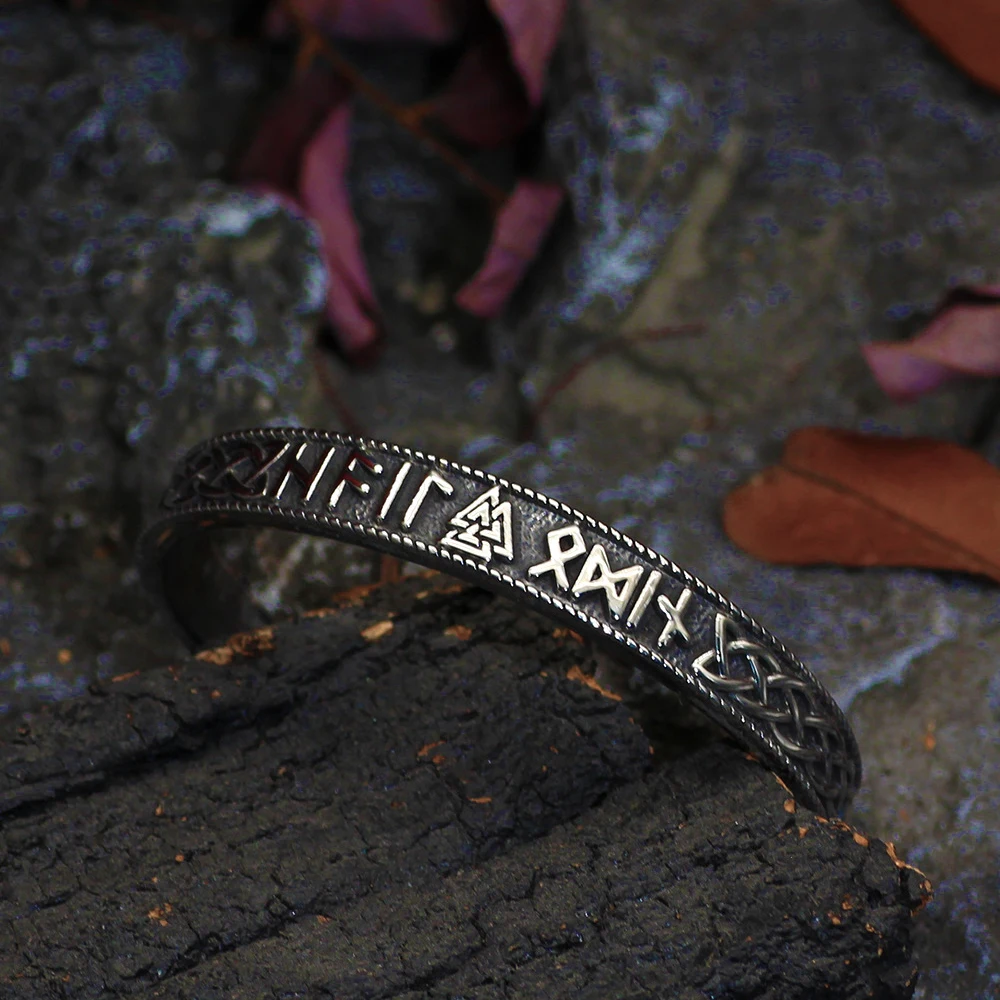 Винтажный Мужской Браслет викингов из нержавеющей стали