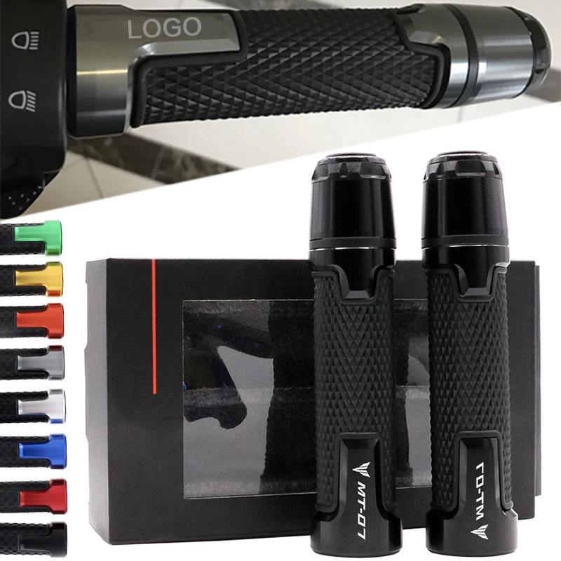 

LOGO MT-07 Universal 22MM CNC Motorcycle handleBar Grips handle bar Ends Motorcycle handlebars For Yamaha MT07 MT 07