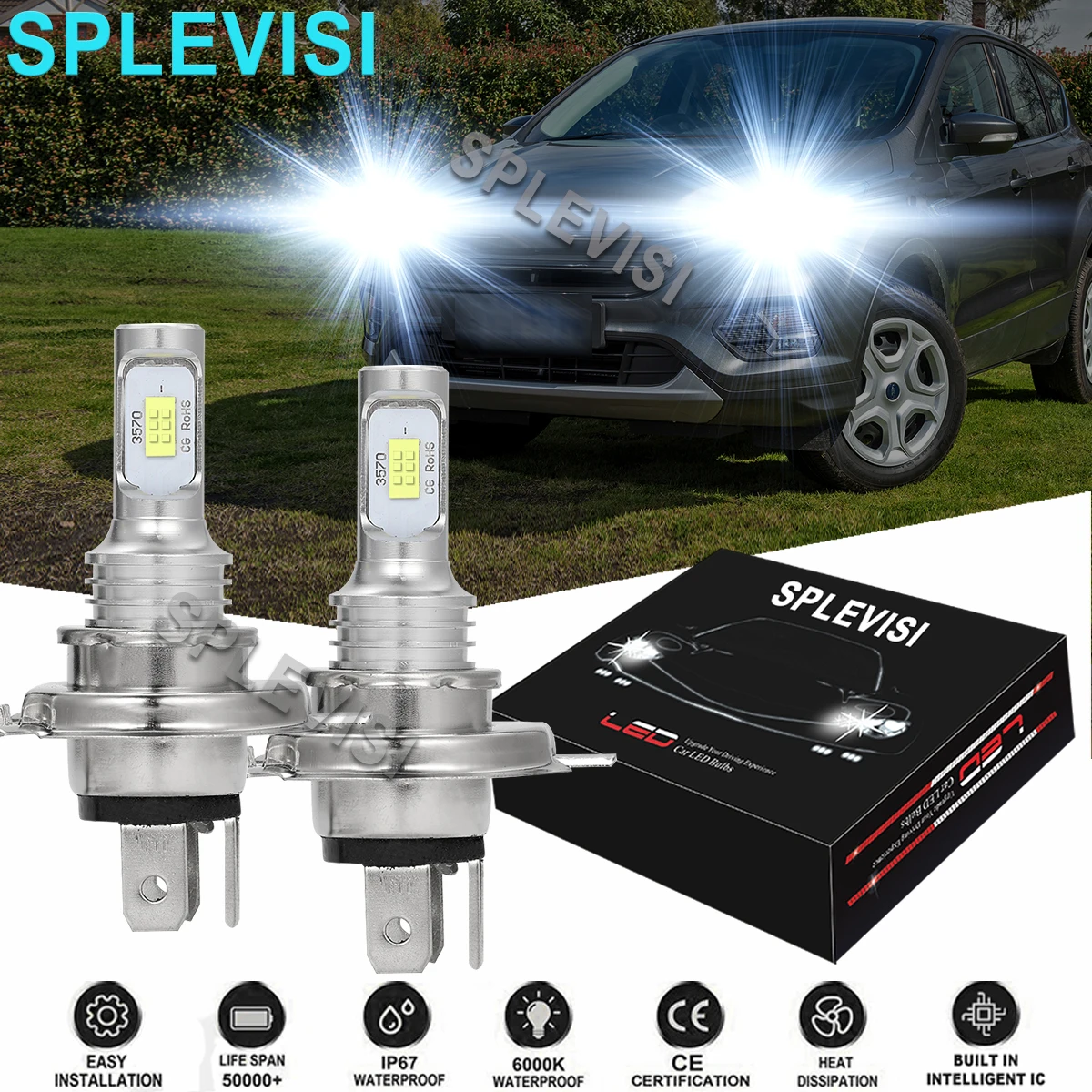 

2x Car LED Headlight Bulbs HID White For Toyota Hilux 1983-2014 Hilux Cab 2007-2011 Hilux XX 2020 2021 Hilux Utility 2000-2003