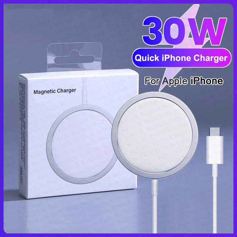 Оригинальное Беспроводное зарядное устройство Apple Magsafe для iPhone 16 15 14 13 12 11 Pro Max X XS XR