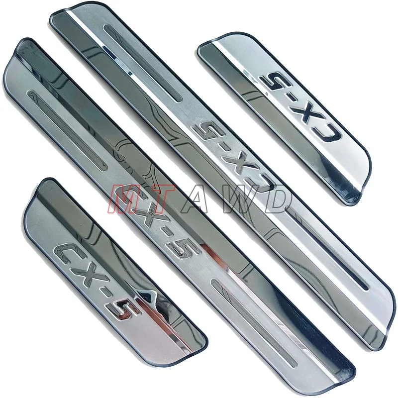 

Аксессуары для Mazda CX-5 CX5 KE KF 2012-2024 2025 из нержавеющей стали, защитные накладки на порог автомобиля, накладка, защитная крышка, Стайлинг