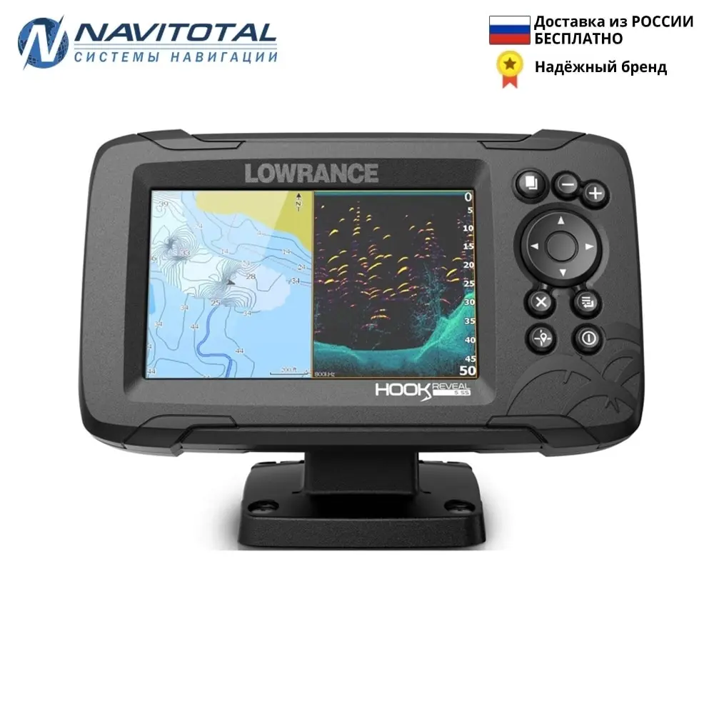 Эхолот Lowrance Hook Reveal 5 SplitShot 83/200 (000-15504-001) официальная гарантия 18 мес. | Спорт и