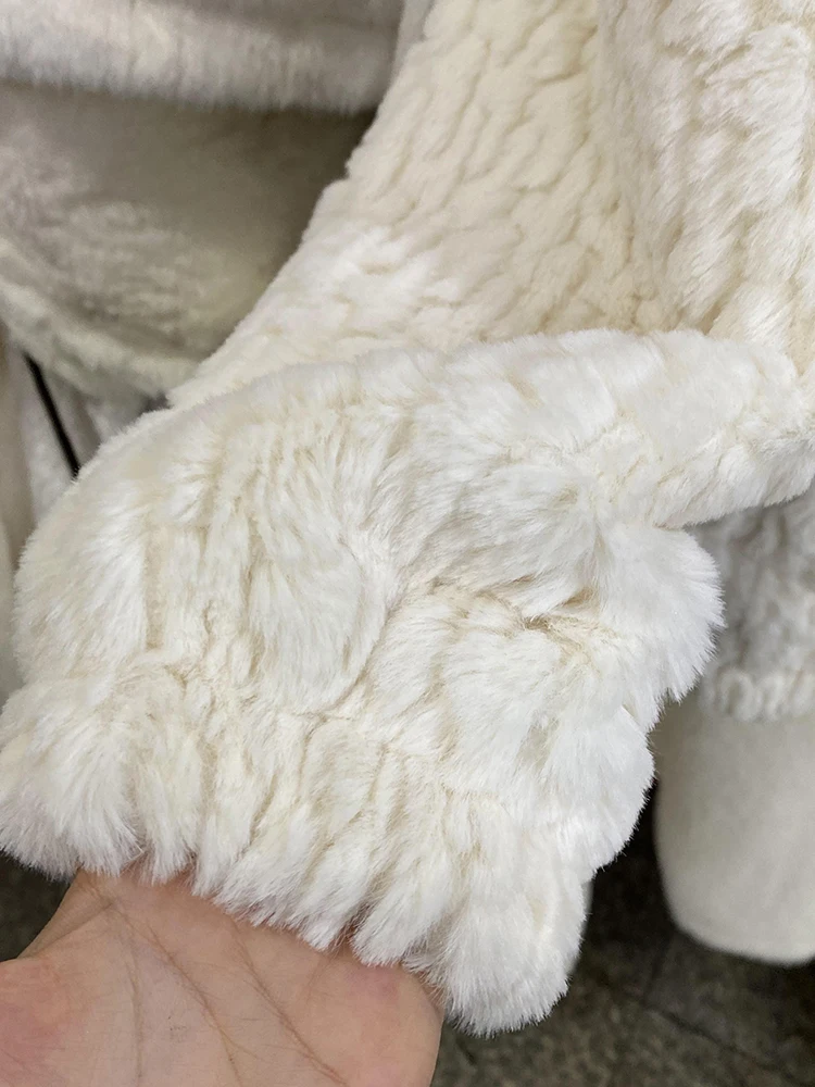 Женский кардиган из искусственного меха норки осень-зима 2024 новый толстый