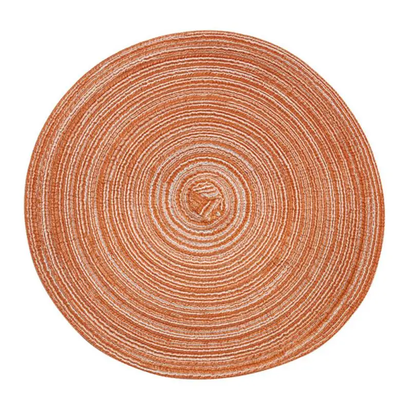 

Nordic Simple Cotton Meal Mat Ramie Woven Meal Mat Table Heat Insulation Mat Waterproof Oil Pan Bowl Mat Round Dish Mat Creative