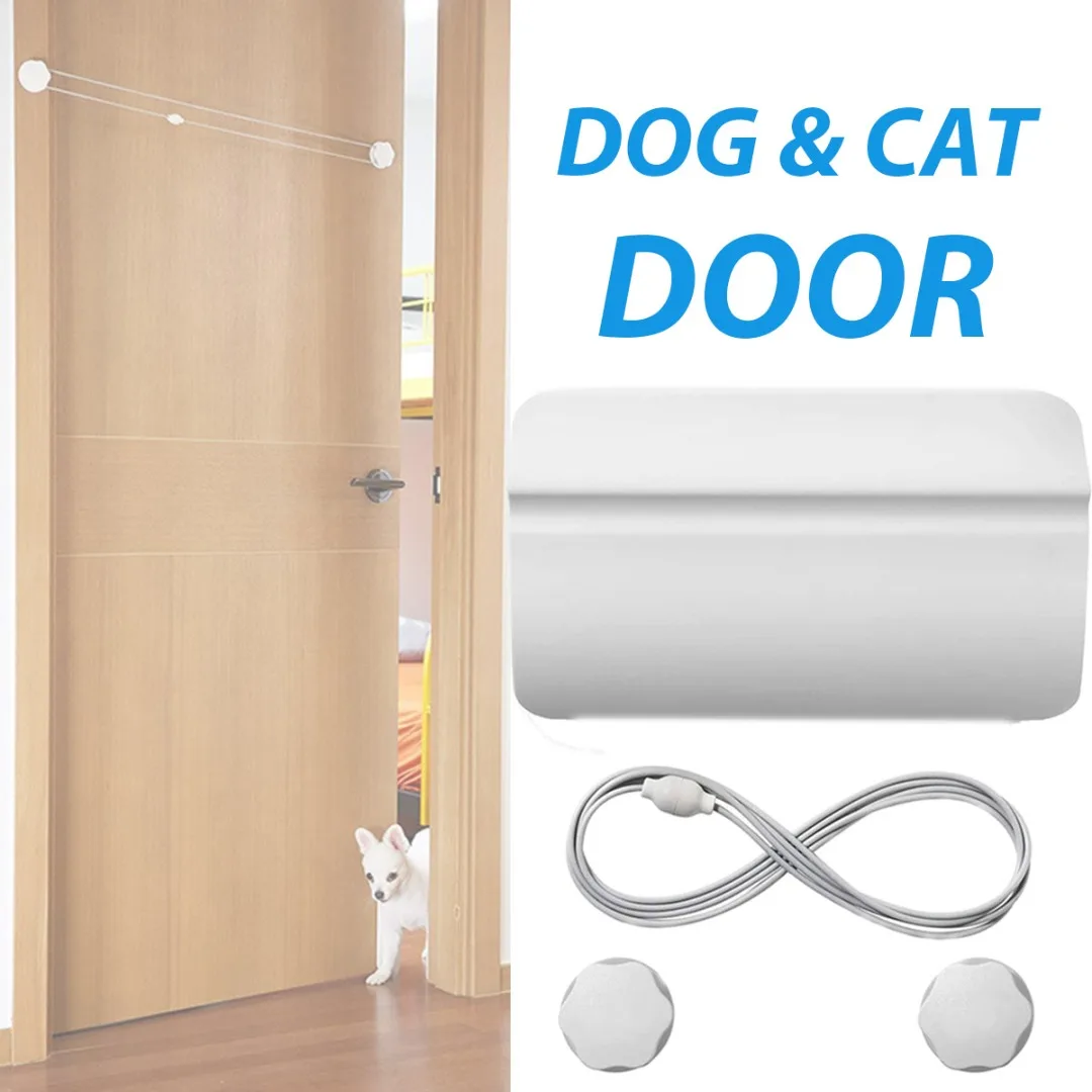 

1pc Two Way In Out Pet Door Durable Plastic Auto Doors Dog Cat Open Door Kit Practical Home Pets Supplies