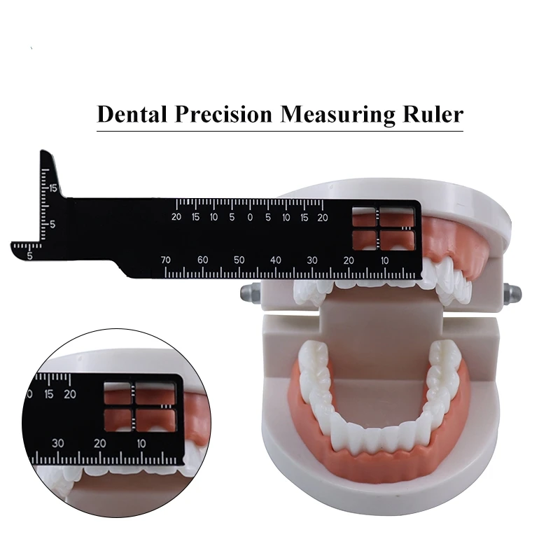 

New Dental Precision Measuring Ruler Medical Tool Double Sided Use Ruler Tooth Spacing Measurement Material Dentistry Instrument