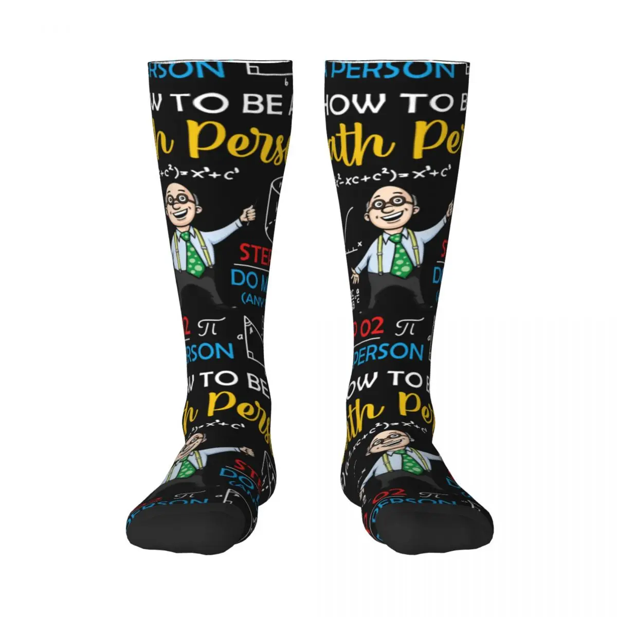 

A Simple Question Math Teacher 6 Adult Stockings Funny Graphic High elasticity Contrast color socks Humor Graphic INS style