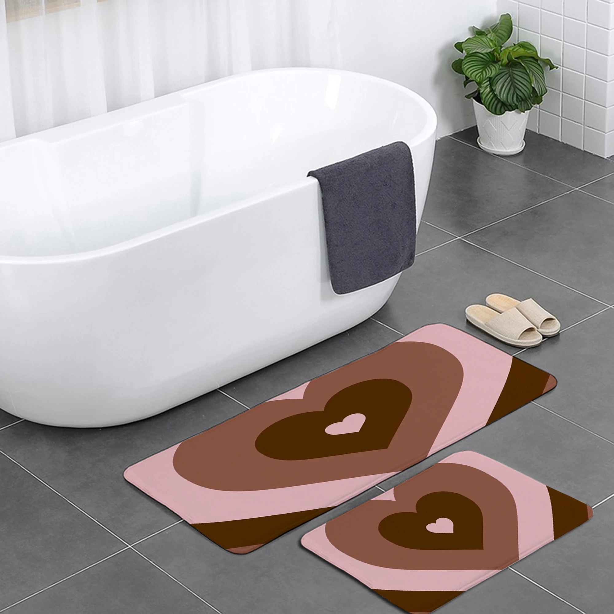 

Love Haert Camper Carpet Bathroom Entrance Doormat Bath Indoor Floor Rugs Absorbent Mat Anti-slip Kitchen Rug