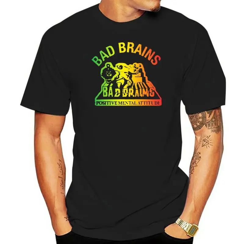 

Camiseta negra para hombre de Bad Brains Positive Mental Attitude, banda Punk, 1