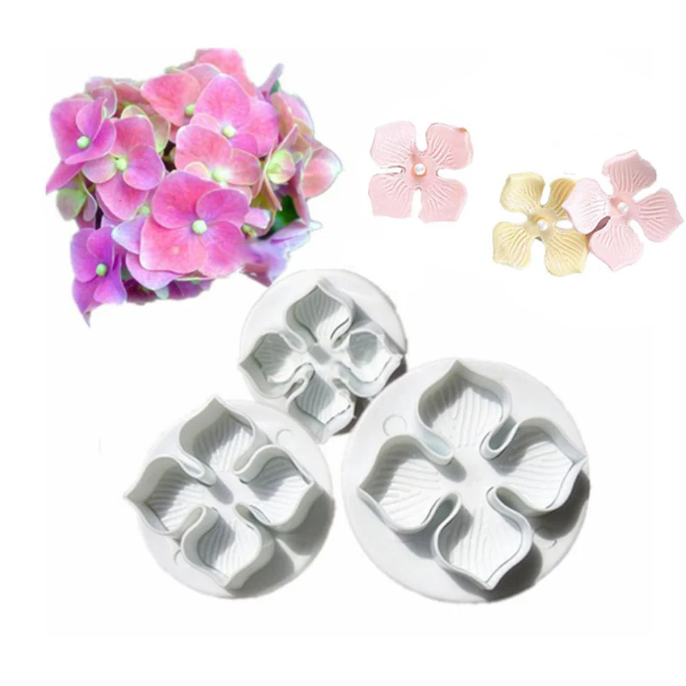 

Пластиковая Гортензия, цветочный Плунжер, резак для печенья/тортов, инструменты для кексов/украшения тортов, формы для цветов из мастики, ре...