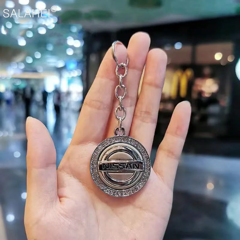 

Diamond Fashionable Car Logo Keychain For Nissan Qashqai X J10 J11 Trail Tiida Juke Auto Key Chain Ring Keyring Accessories