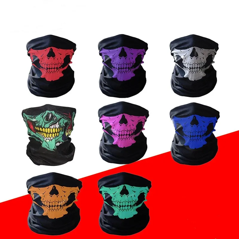 

2PS Motorcycle mask sport multi-function seamless magic head changing scarf skull head balaclava hat sunscreen riding mask
