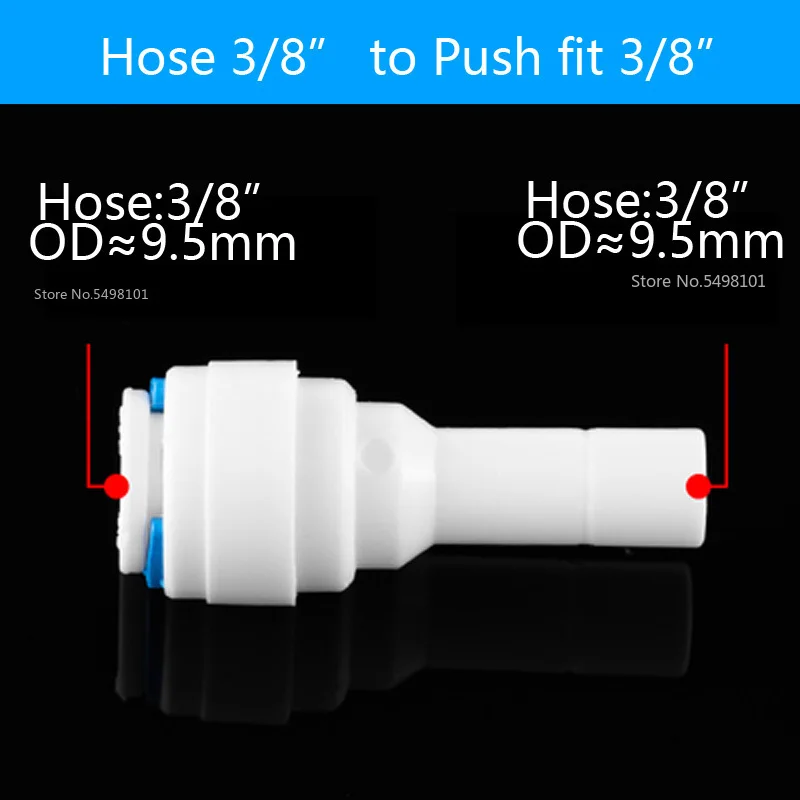 

RO пластиковая трубка для воды, прямой фитинг 1/4 "3/8" OD, соединитель шланга 1/4 ", БЫСТРОРАЗЪЕМНАЯ муфта для аквариумной системы обратного осмоса
