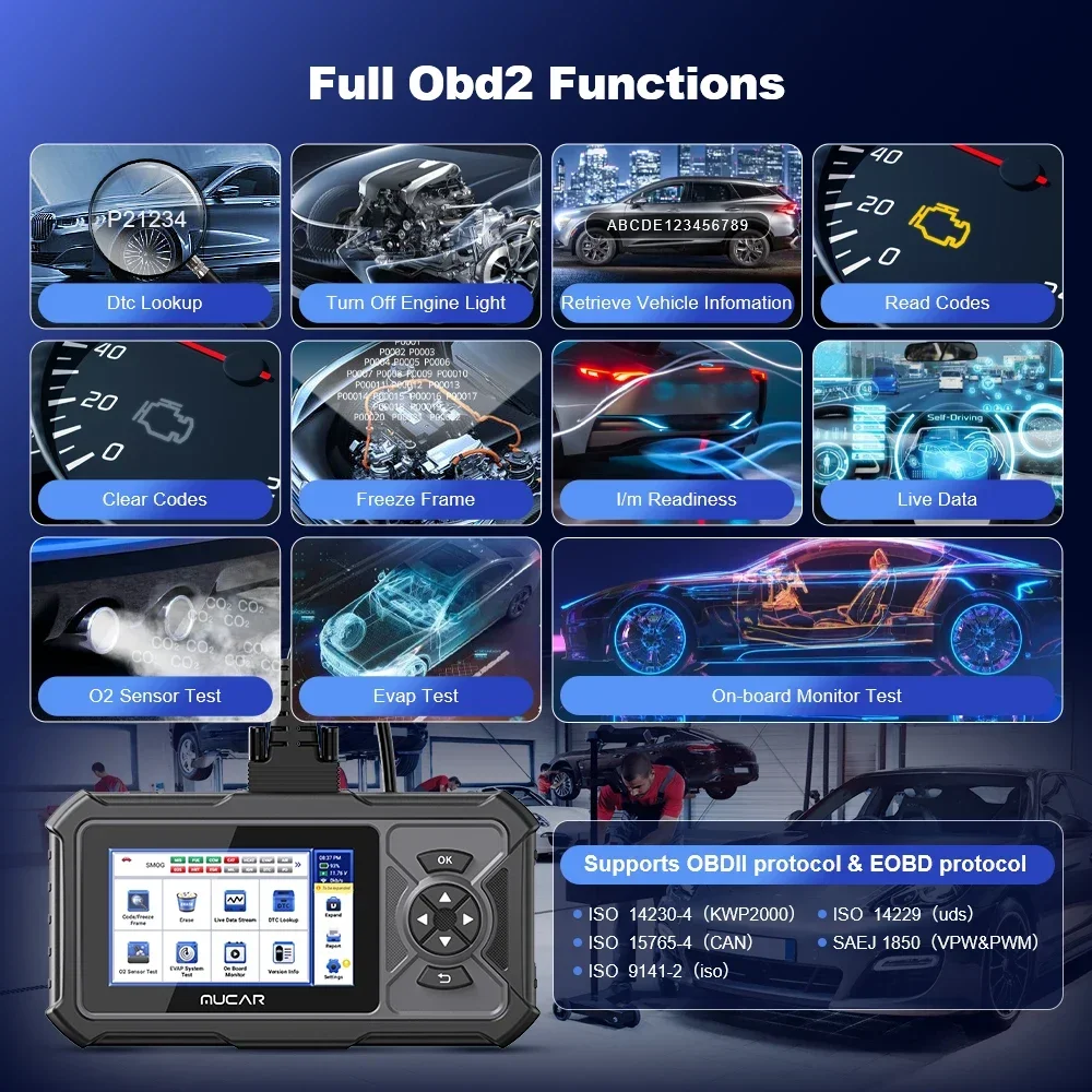MUCAR CDE900 Pro OBD2 автомобильный диагностический сканер инструменты поддерживает полную систему автомобильный сканер obd2 диагностический инструмент (art.: 3920cb3c64a4e) - 3920cb3c64a4e