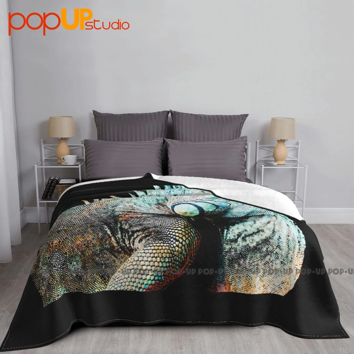 Красочное одеяло с животными Игуана толстое постельное белье из микрофибры для