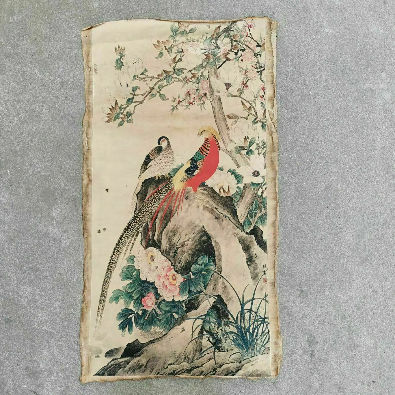 

Китайский Старый свиток Yu Jigao-богатый и благородный рисовый лист