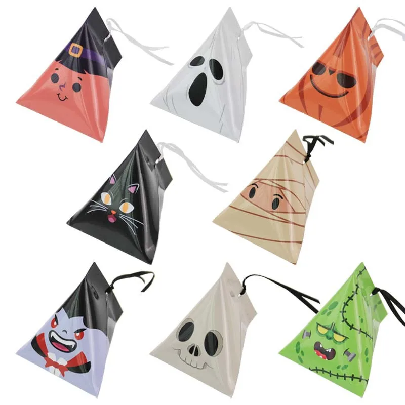 Carrying Ghost Funny Favor Packaging Box With Ribbon Halloween Party Supplies