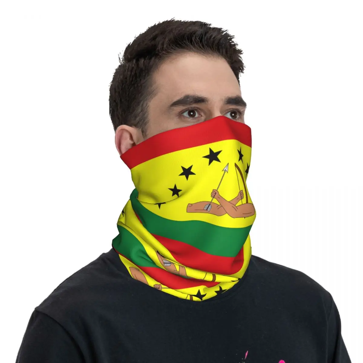 Фото Шейный платок GUNA YALA, шейный платок, маска для лица из полиэстера №4