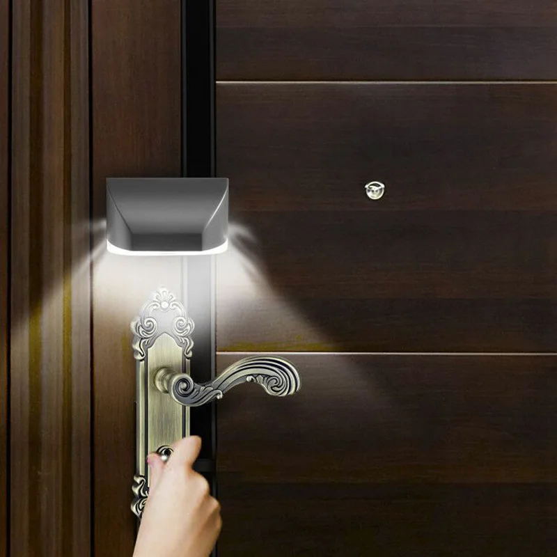 

2pcs LED Induction Door Lock light Human Intelligent Auto PIR Sensor Door Keyhole Night Light for Door Kitchen Hallway Stair