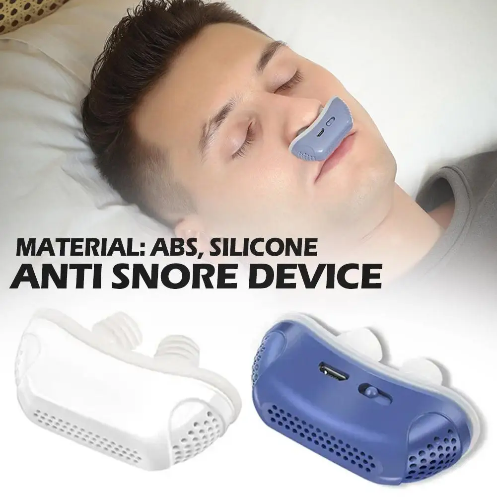 

Portable Electric Anti Snore Device Nose Clip Anti-Snoring Machine Sleep Sleeping Stopper Aids Noise Care Aid H9J4