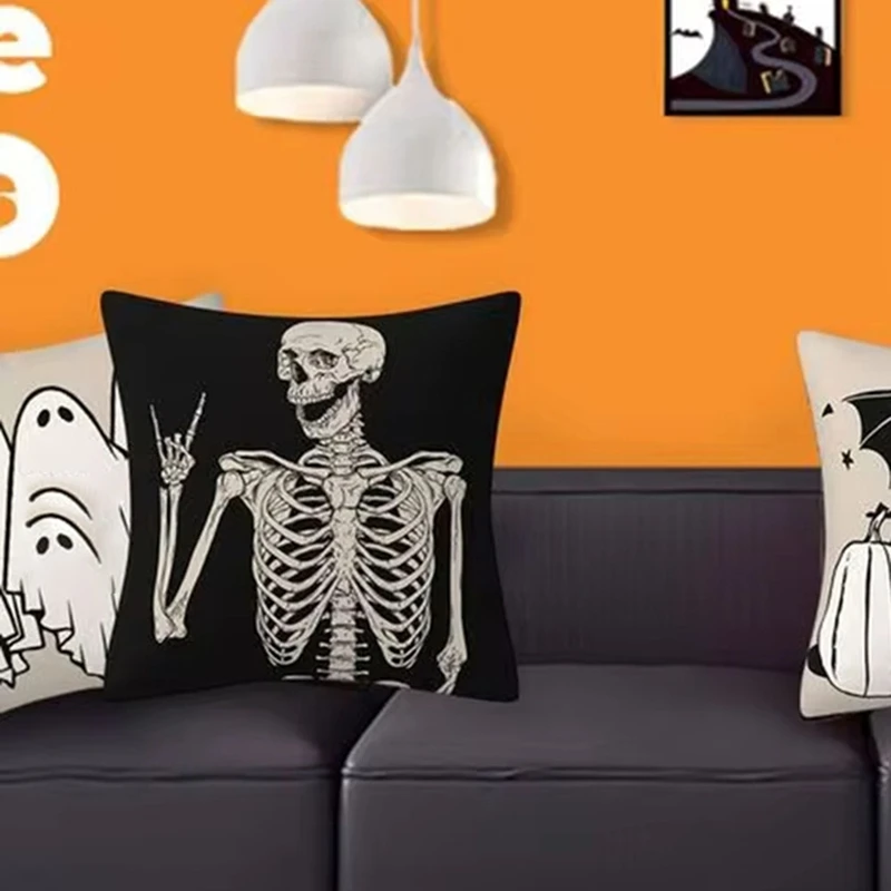 Искусственные Чехлы 18x18 дюймов наволочки 4 предмета подушки на Хэллоуин