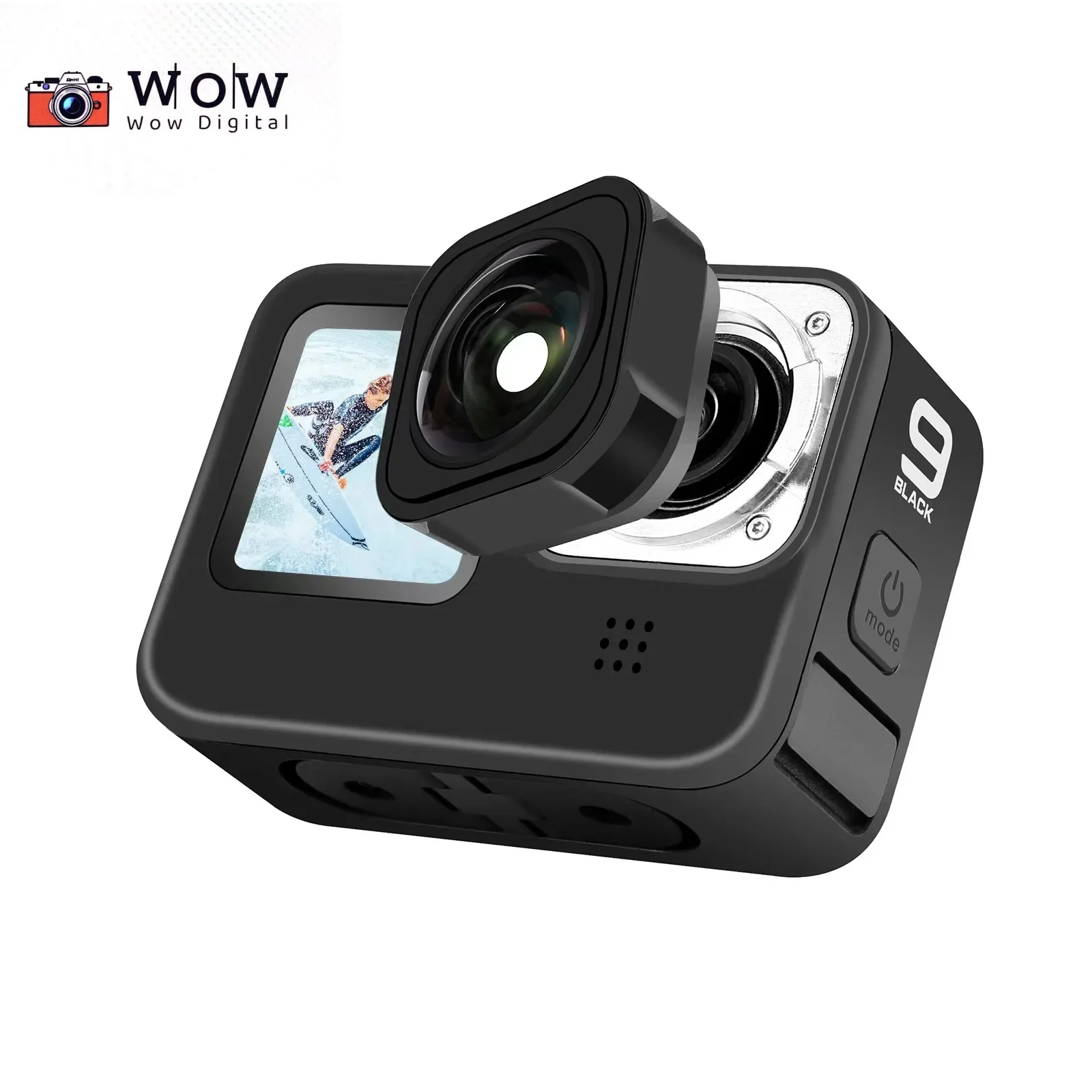 Для Go Pro Max Lens Mod Fov 155 ° широкоугольный объектив 5M Водонепроницаемый