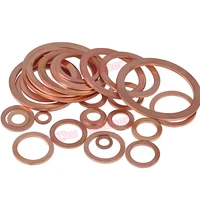 m8 m10 m12 m14 m16 m18 purple copper gasket washer copper round screw metal plain washers marine gasket flat for table