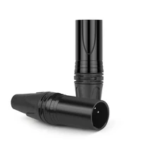 xlr microphone mixer amplifie balance plug 4 pin male connector audio jack cannon plastic tube 4pin metal adapter black