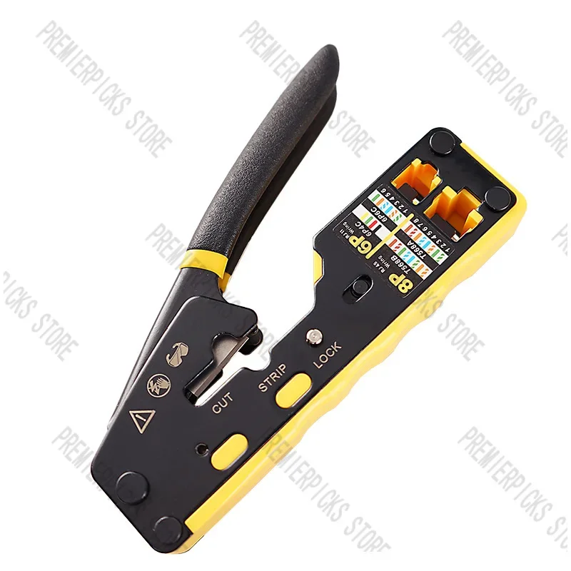 8P6P Многофункциональные обжимные клещи двойного назначения Cat.6 через отверстие Ez