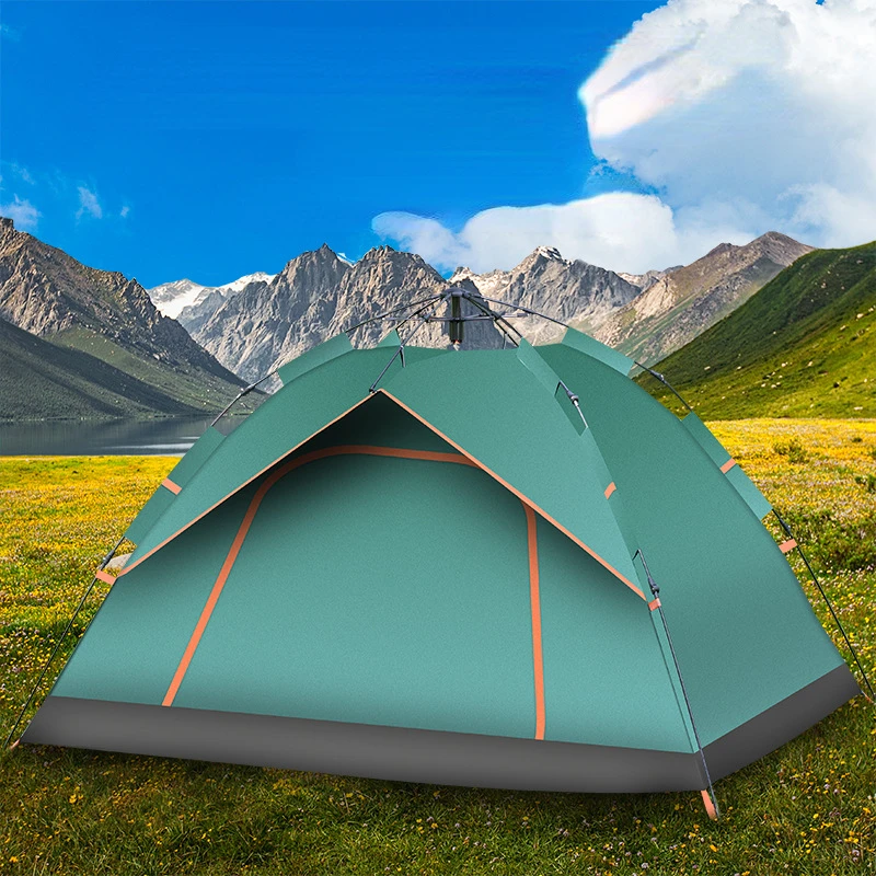 

Outdoor tent camping double automatic spring type quick-open camping rainproof sunscreen beach tent
