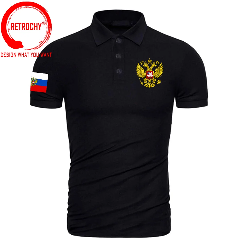 

RU Coat of Arms Polo Shirt Russia Eagle Soccer Football Custom Family Party Pride Shirt Russian Empire Double Eagles Polo Shirts