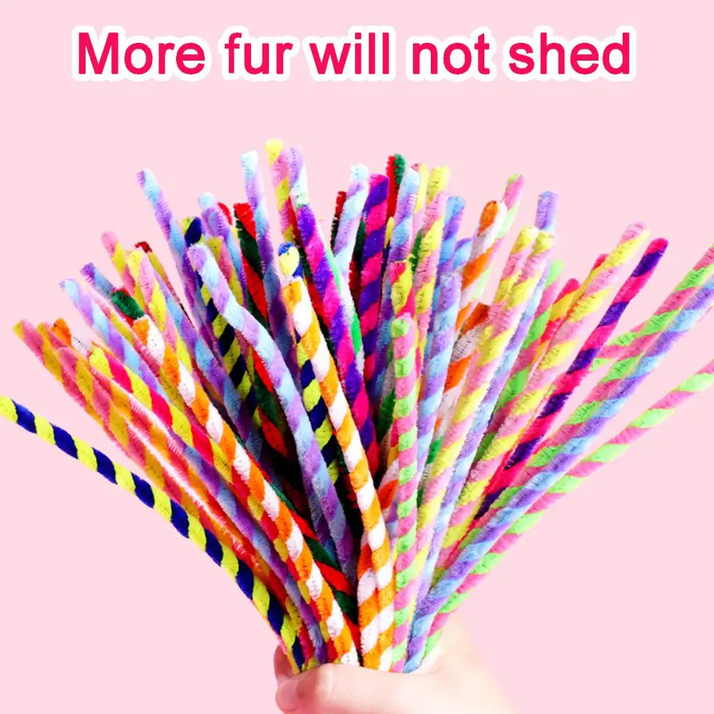 

Fuzzy Stick 100Pcs Durable Easy to Twist Multipurpose Arts Crafts DIY Fuzzy Stick Arts Supplies