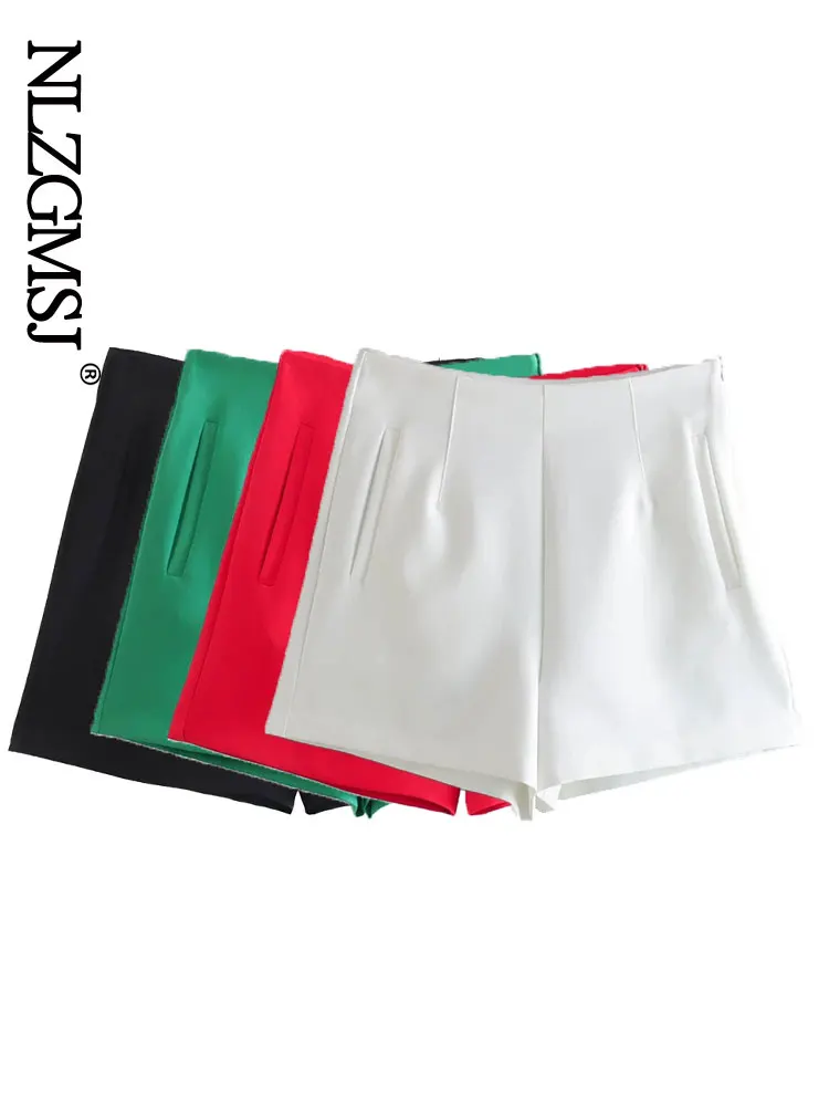 

Nlzgmsj Za 2022 Women Shorts Spring Summer Casual High Waist A-line Shorts Loose Wide Leg Shorts Chic Lady Shorts Women