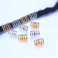 102030pcs open hair clips for girls women punk spiral hairpin dreadlocks hollow hair accessories gold silver iron 10mmx15mm